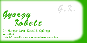 gyorgy kobelt business card
